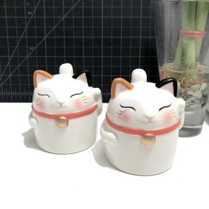 2 Mini Lucky Cat Espresso Cups